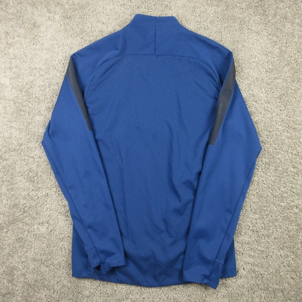 Nike Jacket Mens Small Blue Aerolayer Repel Strike Drill Quarter Zip Lightweight